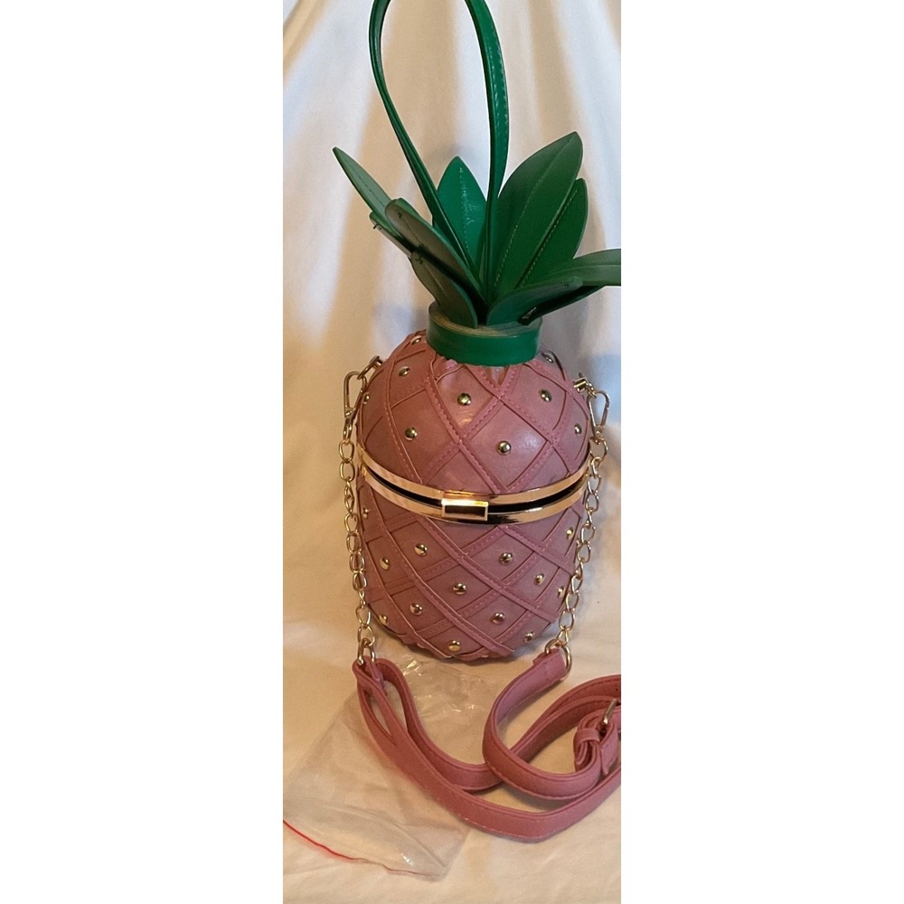 PINK PINEAPPLE Crossbody Purse Handbag CUTE! TROPICAL, BEACH, Vacation CARIBBEAN
